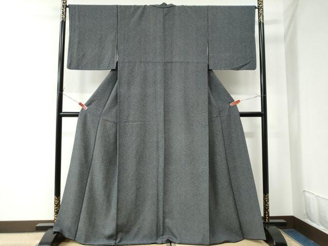 平和屋着物●江戸小紋 吉祥小紋柄 黒地 正絹 逸品 CAAU2387yc