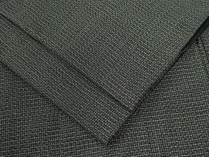 平和屋着物●男性　紬　吉祥文　黒地　正絹　逸品　CAAU2391yc