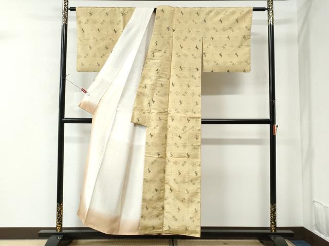 平和屋着物●本場琉球絣　紬　正絹　逸品　CAAU2393yc