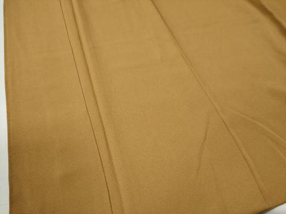 平和屋着物●上質な色無地 山吹茶色 正絹 逸品 CAAU2395yc
