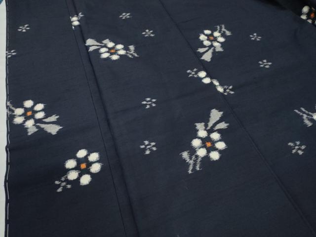 平和屋着物●上質な紬　舞花文　正絹　逸品　未使用　CAAU2411yc