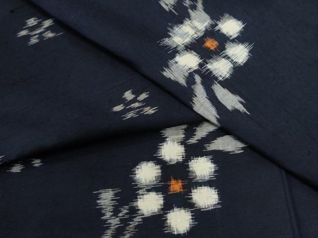 平和屋着物●上質な紬　舞花文　正絹　逸品　未使用　CAAU2411yc