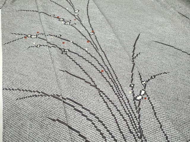 平和屋着物●訪問着 総絞り 刺繍 草花文 金糸 正絹 逸品 CAAU2423yc