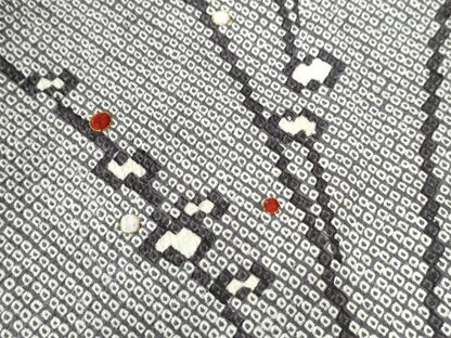 平和屋着物●訪問着 総絞り 刺繍 草花文 金糸 正絹 逸品 CAAU2423yc
