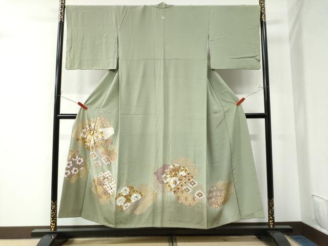 平和屋着物●豪華色留袖 吉祥動物花唐草文 暈し染め 金彩 正絹 逸品 CAAU2432yc