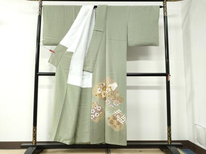 平和屋着物●豪華色留袖 吉祥動物花唐草文 暈し染め 金彩 正絹 逸品 CAAU2432yc