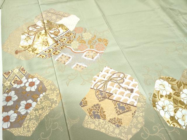 平和屋着物●豪華色留袖 吉祥動物花唐草文 暈し染め 金彩 正絹 逸品 CAAU2432yc