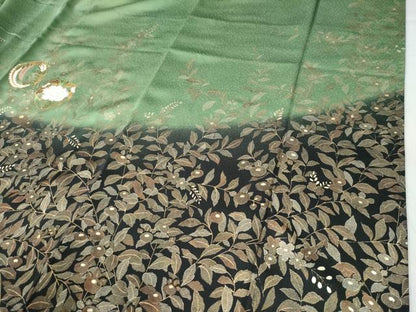 平和屋着物●訪問着 草花丸文 暈し染め 金彩 正絹 逸品 CAAU2441yc