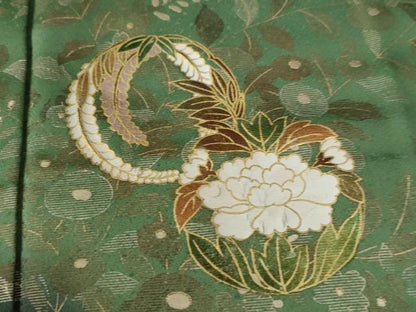 平和屋着物●訪問着 草花丸文 暈し染め 金彩 正絹 逸品 CAAU2441yc