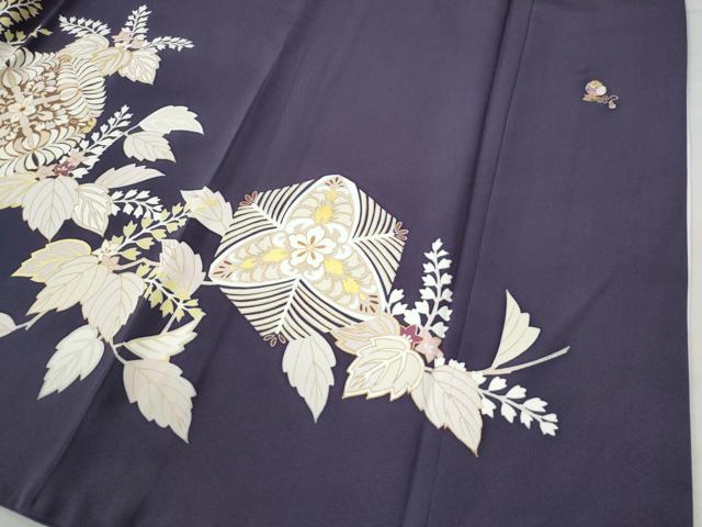 平和屋着物●豪華色留袖 駒刺繍 桐花唐草文 金彩 正絹 逸品 CAAU2447yc