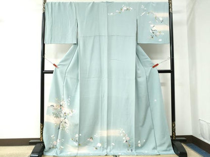 平和屋着物●訪問着 友禅 枝花文 暈し染め 無落款 正絹 逸品 CAAU2458yc