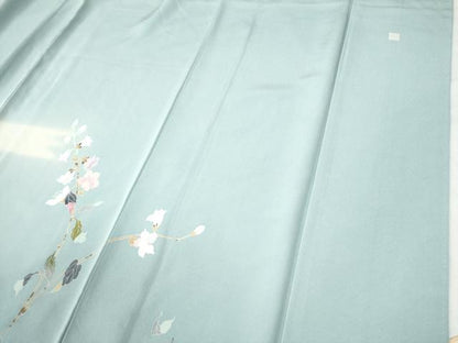 平和屋着物●訪問着 友禅 枝花文 暈し染め 無落款 正絹 逸品 CAAU2458yc
