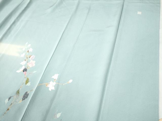 平和屋着物●訪問着 友禅 枝花文 暈し染め 無落款 正絹 逸品 CAAU2458yc