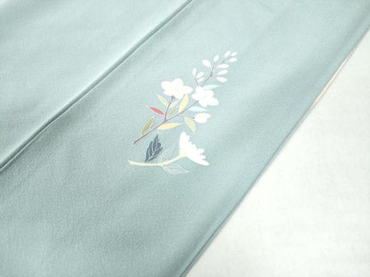 平和屋着物●訪問着 友禅 枝花文 暈し染め 無落款 正絹 逸品 CAAU2458yc