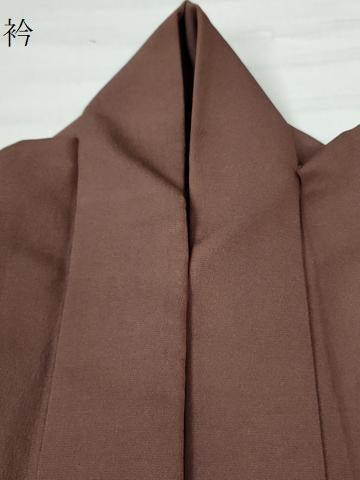 平和屋着物●男性　色無地　宗伝唐茶色　キングサイズ　正絹　逸品　CAAU2461yc