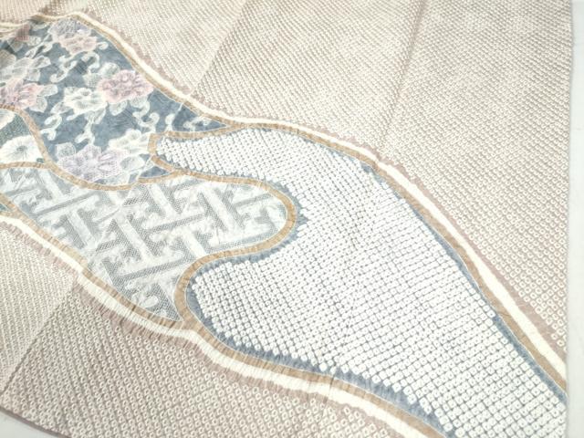 平和屋着物●名門 藤娘きぬたや・総絞り 中国三大刺繍 スワトウ刺繍 総刺繍 訪問着 吉祥花唐草文 正絹 逸品 CAAU2468yc