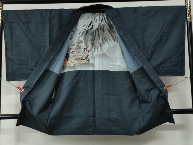平和屋着物●男性　紬　アンサンブル　100亀甲　総詰め　正絹　逸品　未使用　CAAU2494yc