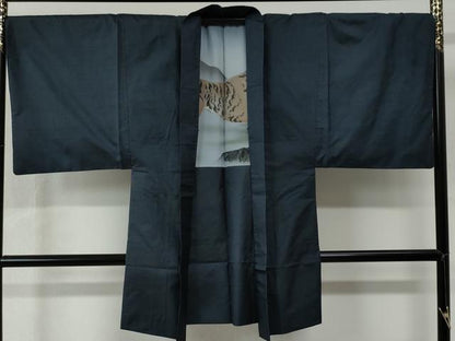 平和屋着物●男性　本場大島紬　アンサンブル　100亀甲　総詰め　キングサイズ　正絹　逸品　CAAU2495yc