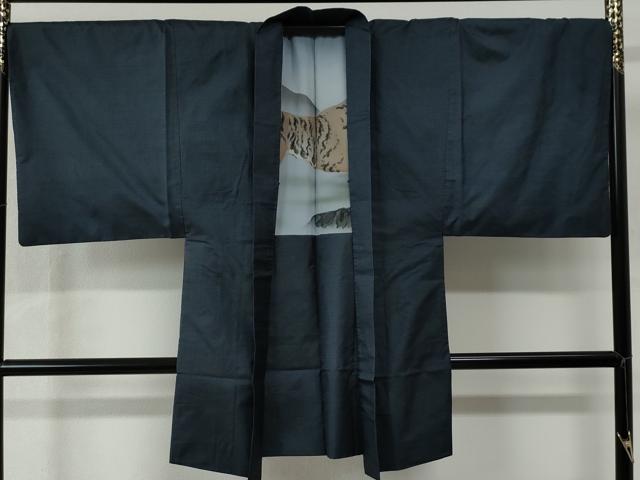 平和屋着物●男性　本場大島紬　アンサンブル　100亀甲　総詰め　キングサイズ　正絹　逸品　CAAU2495yc
