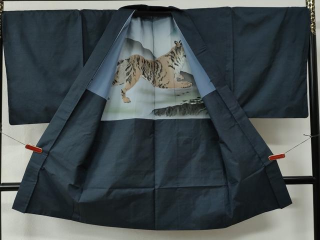 平和屋着物●男性　本場大島紬　アンサンブル　100亀甲　総詰め　キングサイズ　正絹　逸品　CAAU2495yc