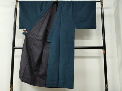 平和屋着物●男性 紬 アンサンブル 霞文 正絹 逸品 CAAU2500yc