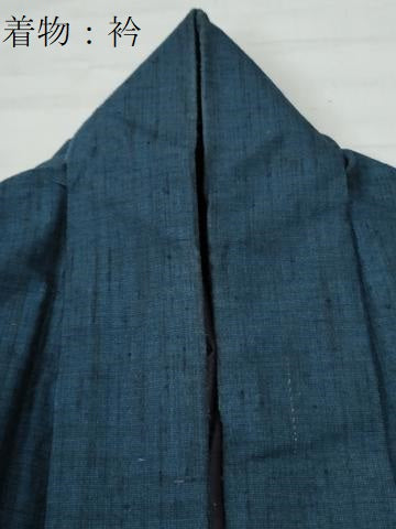平和屋着物●男性 紬 アンサンブル 霞文 正絹 逸品 CAAU2500yc