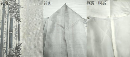 平和屋着物●本場大島紬 白大島 総絣 笹竹文 正絹 逸品 CAAU2514yc