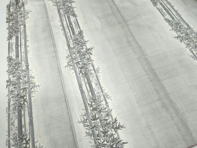 平和屋着物●本場大島紬 白大島 総絣 笹竹文 正絹 逸品 CAAU2514yc
