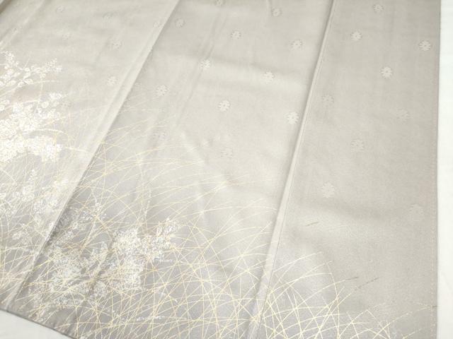 平和屋着物●訪問着　総刺繍　草花文　金糸　正絹　逸品　未使用　CAAU2536yc
