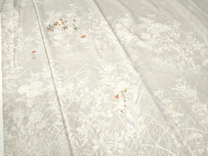 平和屋着物●訪問着　総刺繍　草花文　金糸　正絹　逸品　未使用　CAAU2536yc