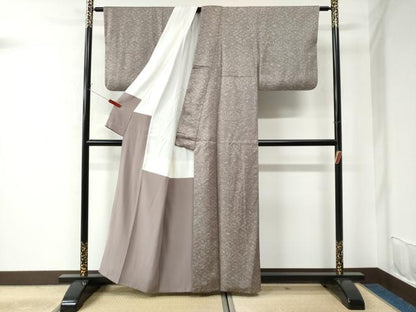 平和屋着物●上質な小紋 吉祥草花文 正絹 逸品 CAAU2551yc