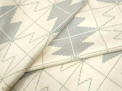 平和屋着物●上質な紬 松皮菱吉祥文 正絹 逸品 CAAU2572yc