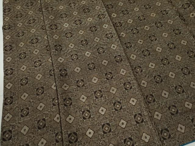 平和屋着物●本場大島紬　アンティーク大島　菱吉祥文　正絹　逸品　CAAU2573yc