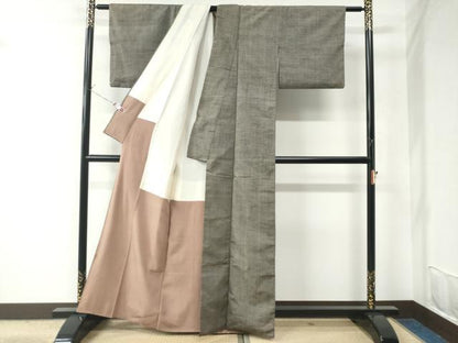 平和屋着物●上質な紬 霞文 正絹 逸品 CAAU2586yc