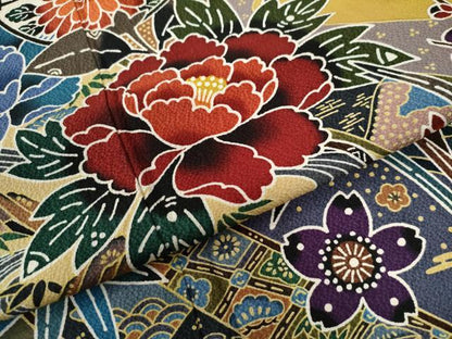 平和屋着物●豪華振袖 紅型 松竹梅花文 正絹 逸品 CAAU2605yc