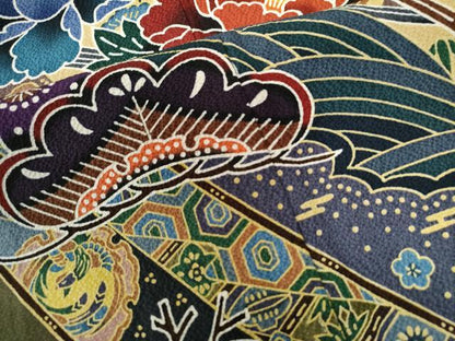 平和屋着物●豪華振袖 紅型 松竹梅花文 正絹 逸品 CAAU2605yc