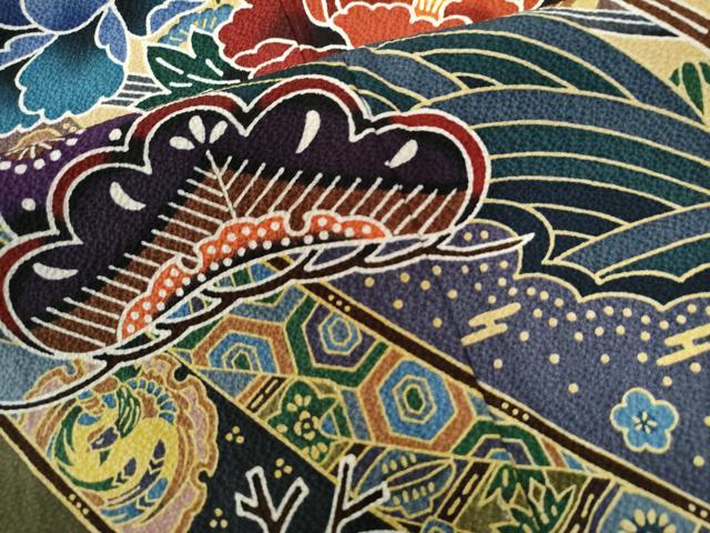 平和屋着物●豪華振袖 紅型 松竹梅花文 正絹 逸品 CAAU2605yc