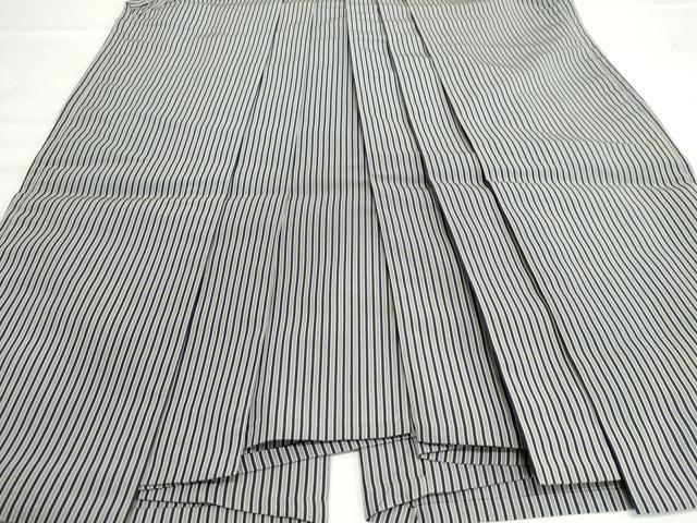 平和屋着物●男性　行灯袴　間道　正絹　逸品　CAAU2641yc