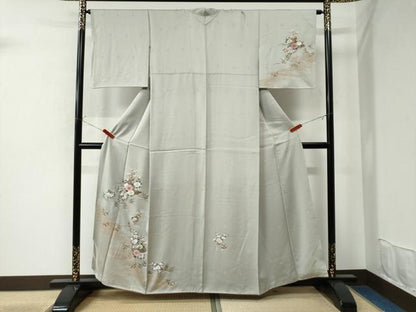 平和屋着物●訪問着 立波草花絵巻文 金彩 正絹 逸品 CAAU2642yc