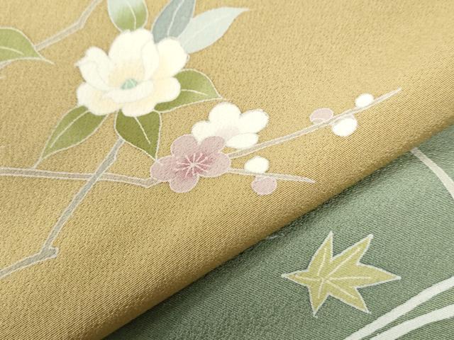 平和屋着物●訪問着 友禅 竜田川枝花文 暈し染め 正絹 逸品 CAAU2649yc