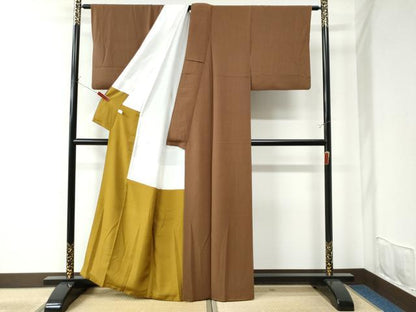 平和屋着物●上質な小紋 縞 正絹 逸品 CAAU2652yc
