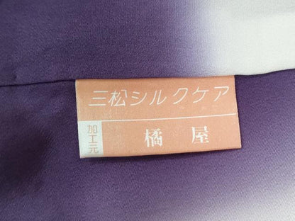 平和屋着物●上質な小紋　雪輪更紗花唐草文　蛍暈し　正絹　逸品　未使用　CAAU2655yc