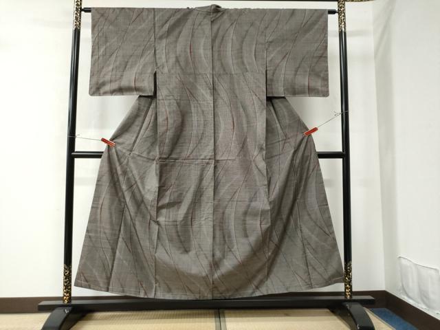 平和屋着物●本場大島紬　9マルキ　よろけ縞　ますいわ屋扱い　正絹　逸品　未使用　CAAU2660yc