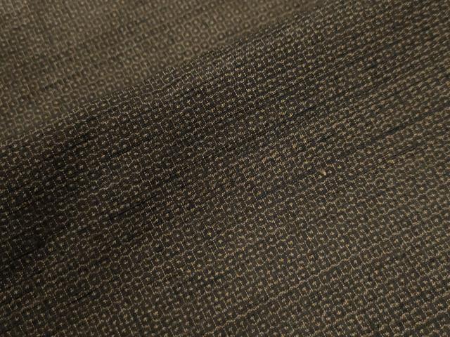 平和屋着物●男性　結城紬　アンサンブル　100亀甲　総詰め　正絹　逸品　CAAU2662yc