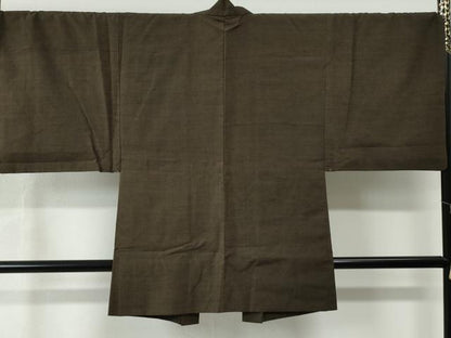 平和屋着物●男性　結城紬　アンサンブル　100亀甲　総詰め　正絹　逸品　CAAU2662yc