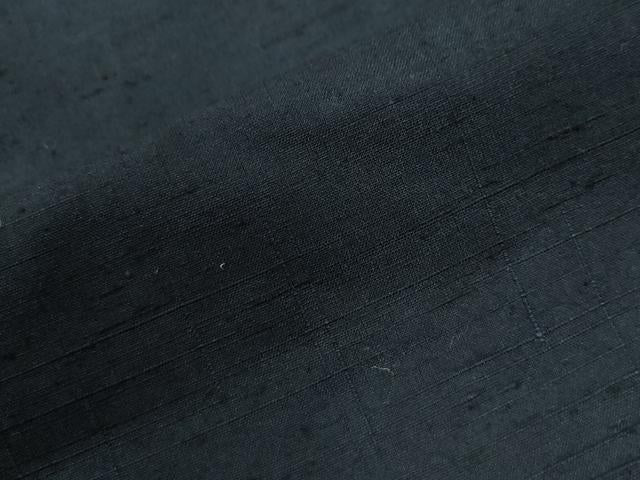 平和屋着物●男性　紬　色無地　留紺色　正絹　逸品　CAAU2705yc