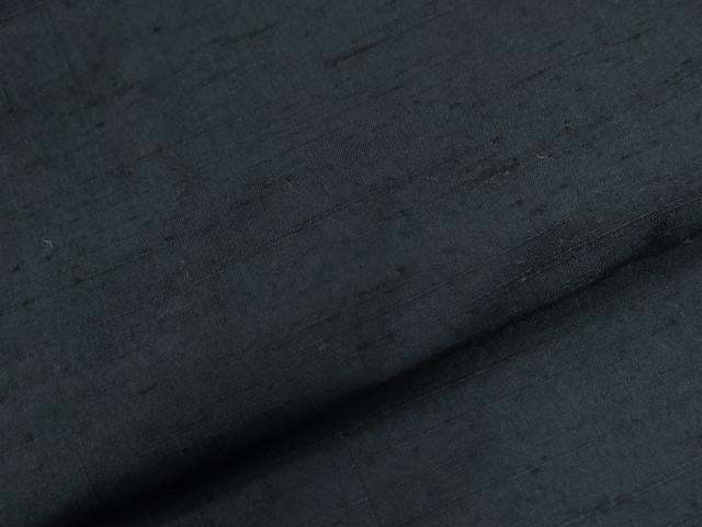平和屋着物●男性　紬　色無地　留紺色　正絹　逸品　CAAU2705yc