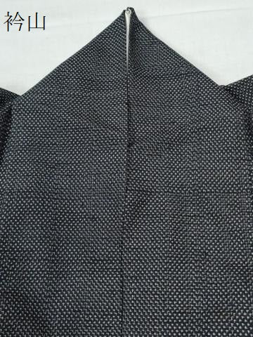 平和屋着物●色留訪問着 紬地 流水文 黒地 正絹 逸品 CAAU2711yc