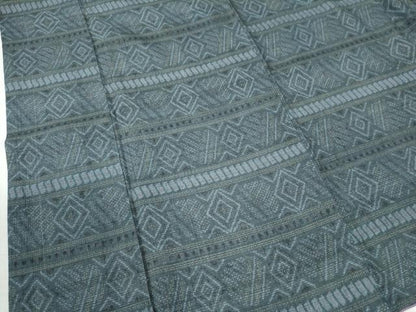 平和屋着物●結城紬 80亀甲 横段吉祥文 正絹 逸品 CAAU2712yc