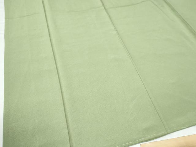 平和屋着物●上質な色無地　本草木染　伊と幸　苗色　反端付き　正絹　逸品　未使用　CAAU2740yc
